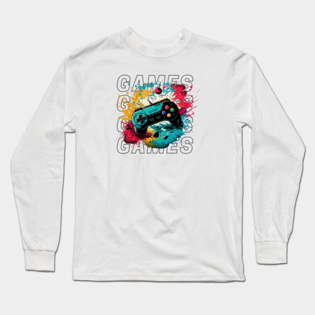 Video Game Console Long Sleeve T-Shirt by EdSan Designs